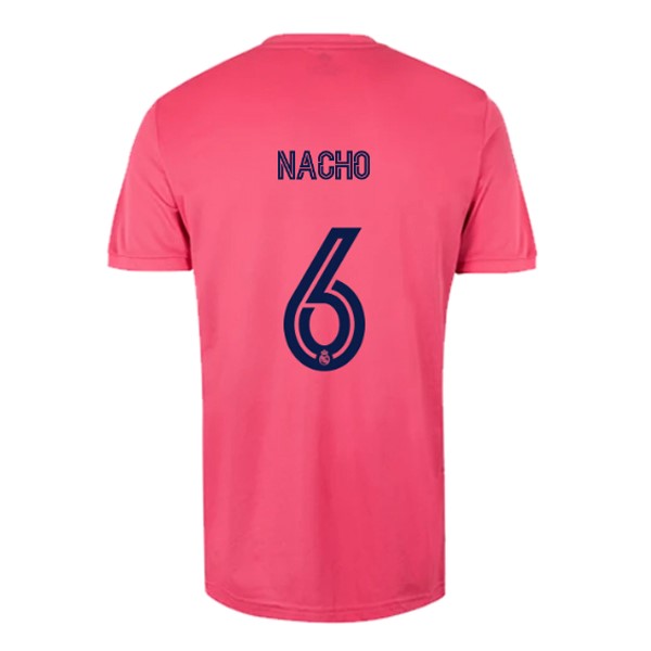 Camiseta Real Madrid 2ª NO.6 Nacho 2020-2021 Rosa